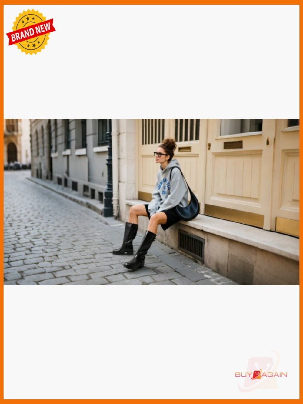 Knee High Combat Boots Chunky Heel Lace Up Side Zipper - Picture 7 of 7